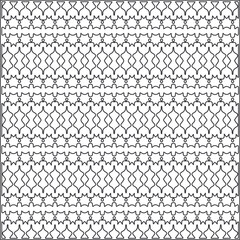  Vector ethnic pattern with symmetrical elements . Repeating geometric tiles from striped elements.Monochrome texture.Black and white pattern for wallpapers and backgrounds.