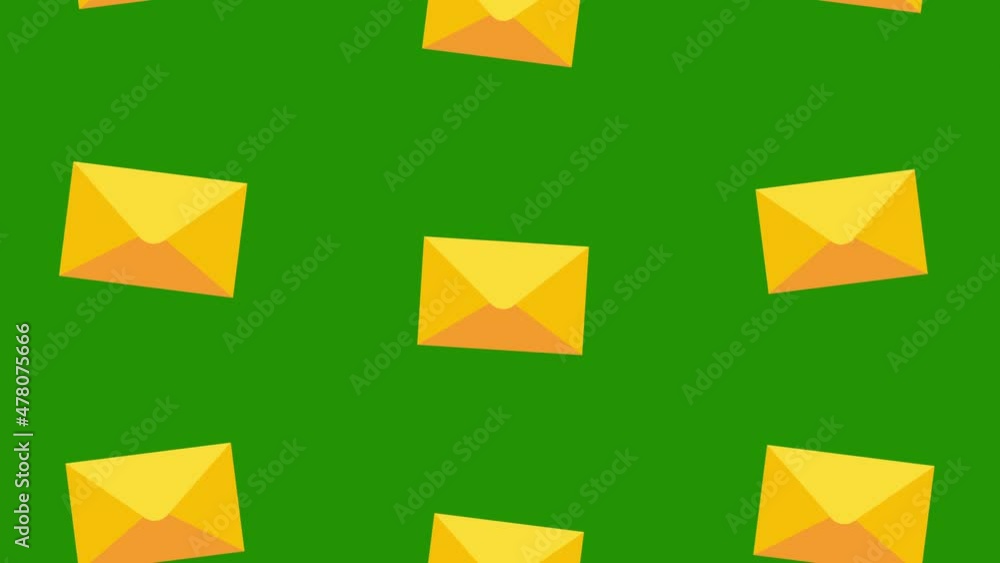 Poster envelope background rotation animation.4k video motion animation.