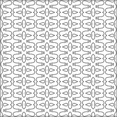 Vector ethnic pattern with symmetrical elements . Repeating geometric tiles from striped elements.Monochrome texture.Black and white pattern for wallpapers and backgrounds.