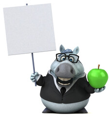 Fun horse - 3D Illustration