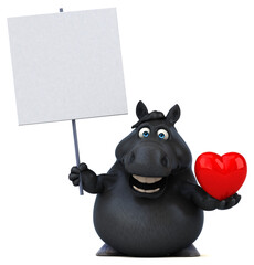 Fun horse - 3D Illustration