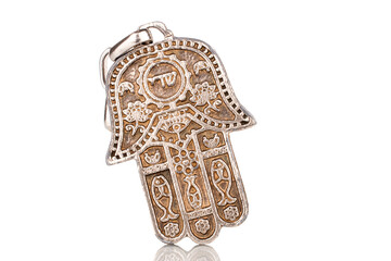 One metal keychain, Jewish 