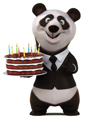 Fun panda - 3d illustration © Julien Tromeur