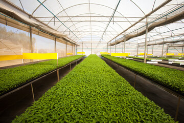 seeding in greenhouse. seeding plants greenhouse. seeding in greenhouse concept. plant seeding in greenhouse. new life. high quality photo.
