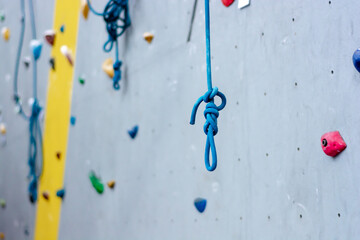 rock climbing safety rope knot background