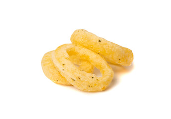 Corn Rings Isolated, Puffs with Spices