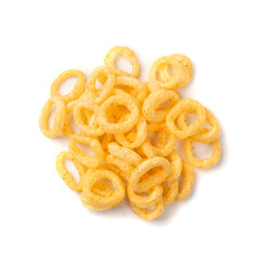 Corn Rings Isolated, Puffs with Spices