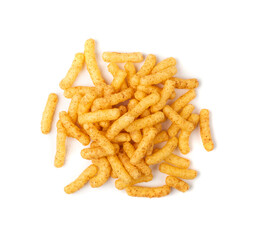Corn Balls Isolated, Puffs with Spices