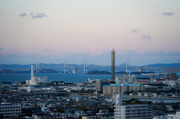 瀬戸大橋とゴールドタワー