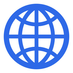 Blue browser icon. Internet and network. Vectors.