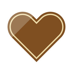 Heart-shaped Valentine's chocolate. Valentine's Day vectors.
