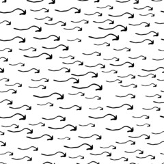 Seamless pattern with doodle arrows
