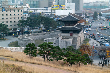 Heunginjimun, a landmark building in Seoul, South Korea.