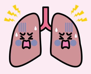 肺　キャラクター　肺炎