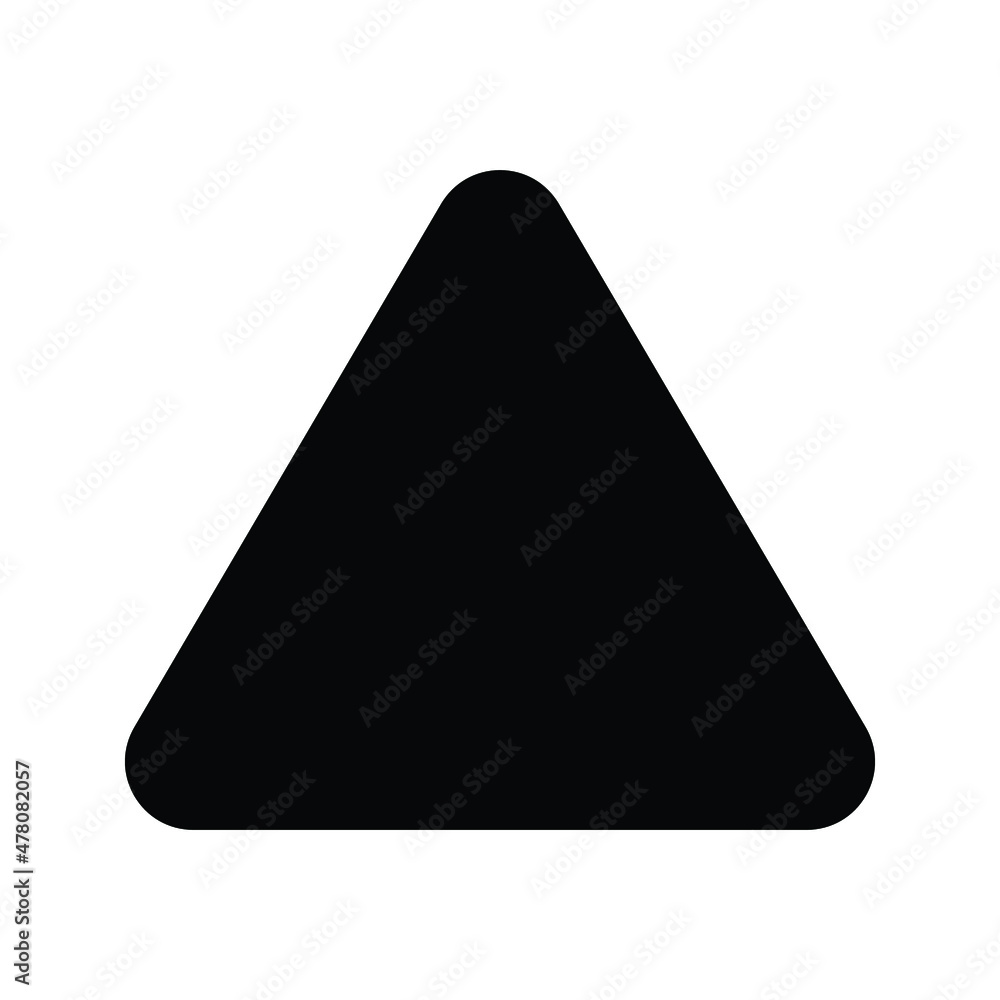 Poster triangle up arrow or pyramid line art vector icon for apps and websites