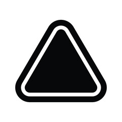 Triangle up arrow or pyramid line art vector icon for apps and websites