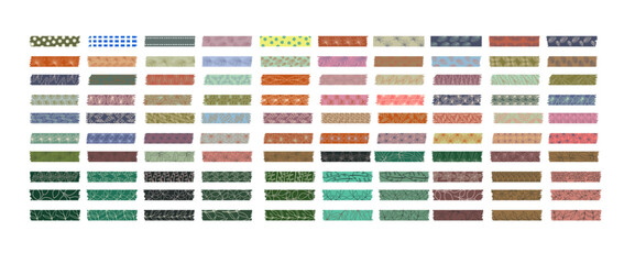 Digital washi tape vector element set