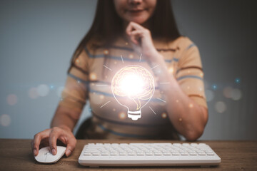 Innovation. light bulb for Concept new idea concept with innovation and inspiration, innovative technology in science and communication concept,