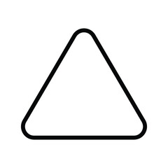 Triangle up arrow or pyramid line art vector icon for apps and websites