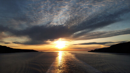 Fototapeta na wymiar Sunset on the St. Lawrence River