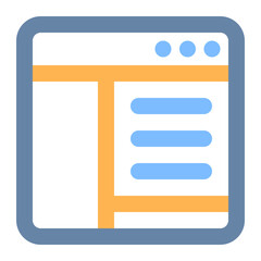 Obraz premium layout colored line icon