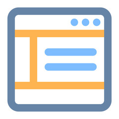 Obraz premium layout colored line icon
