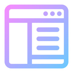 Obraz premium layout gradient icon