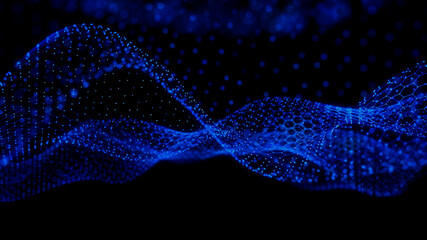 Abstract Medical Technology background. Blue, Innovation Medicine concept. 3D Render.