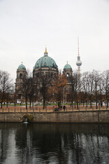 Fototapeta premium Berlin Cathedral at the Spree river embankment, Berlin, Germany