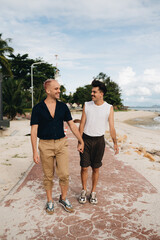 Fototapeta premium Gay Couple spend time together outdoors