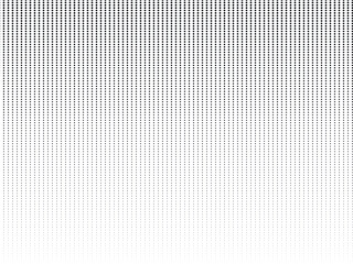 Retro halftone effect, pattern. Monochrome, grayscale, gradient, dotted lines. Black noise, spots texture. Use for overlay, comic books, shading or montage. Isolated, transparent background.