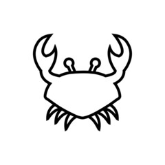 Crab line icon, vector logo isolated on white background