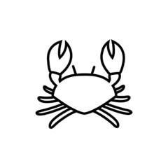Crab line icon, vector logo isolated on white background