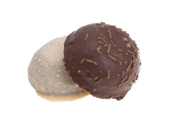 pastries in chocolate glaze isolated