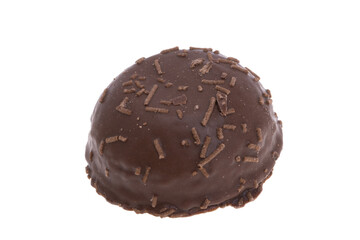 pastries in chocolate glaze isolated