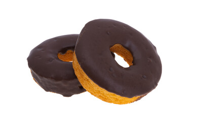 donut in chocolate glaze isolated