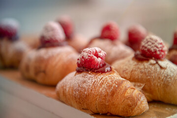 Raspberry Mini Croissant and jam