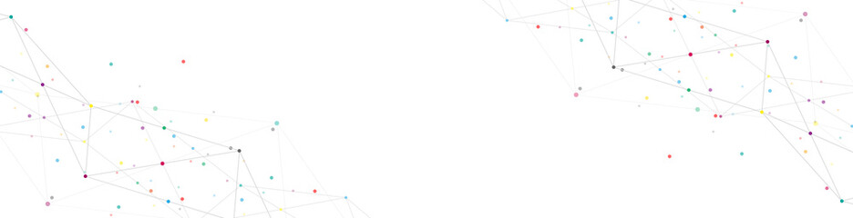 Polygonal background and connecting dots and lines