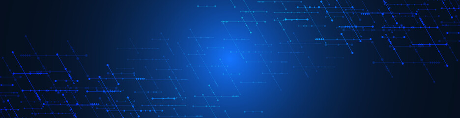 Abstract technology background with arrows and lines