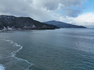 福井県　気比の松原　海岸　ドローン空撮