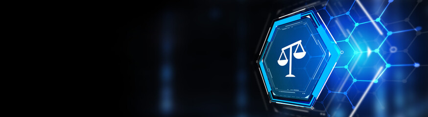 Business, Technology, Internet and network concept. Labor Law Lawyer Legal.3d illustration