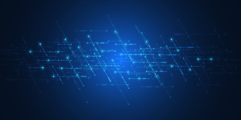 Abstract technology background with arrows and lines