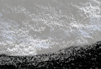 Abstract landscape. Versatile artistic image for creative design projects: posters, cards, banners, invitations, magazines, books, prints, wallpapers. Pastel on paper.