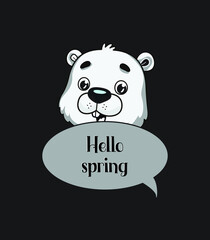 groundhog day t-shirt design. happy groundhog day t-shirt.