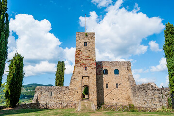 The medieval castle of Romena, in the municipality of Pratovecchio, originally built in the 11th...