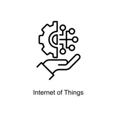 Internet of Things vector outline Icon Design illustration. Internet of Things Symbol on White background EPS 10 File