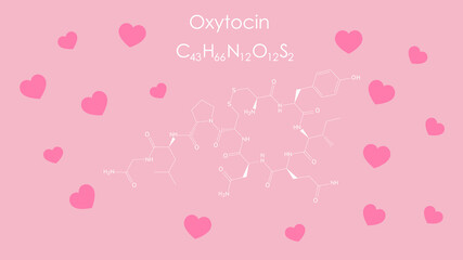愛情ホルモンと呼ばれるオキシトシンの化学式

