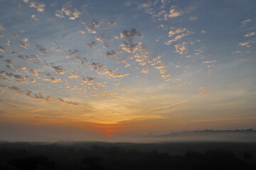sunrise in the clouds