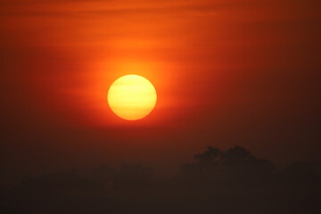 sunrise over the hills