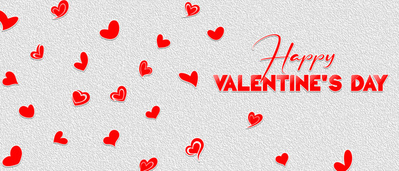 Happy Valentine's Day graphic on white background